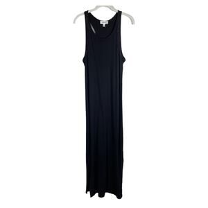 Splendid Maxi Dress XS Black Sleeveless Tank Cotton Blend Lightweight Summer